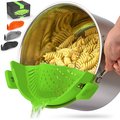Zulay Kitchen Zulay Strainer, Adjustable Clip Silicone  Small Green ZULB086DWZQPD